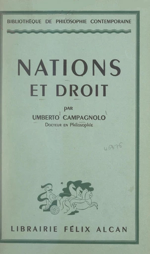 Nations et droit - Umberto Campagnolo - FeniXX réédition numérique