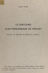 Le discours d'un personnage de Proust : analyse du discours du baron de Charlus