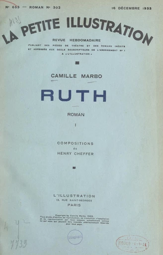 Ruth (1) - Camille Marbo - FeniXX réédition numérique