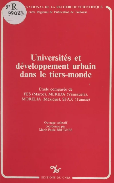 Universités et développement urbain dans le Tiers Monde -  Centre d'études et de programmation économique du développement - FeniXX réédition numérique