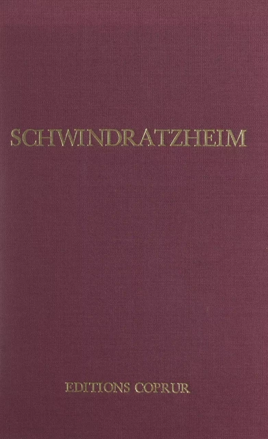 Schwindratzheim -  Caisse mutuelle de dépôts et de prêts de Schwindratzheim - FeniXX réédition numérique