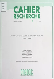 Articles d'études et de recherche, 1996-1997