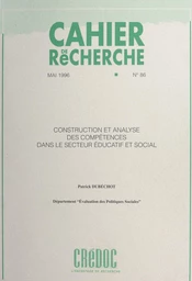 Construction et analyse des compétences dans le secteur éducatif et social