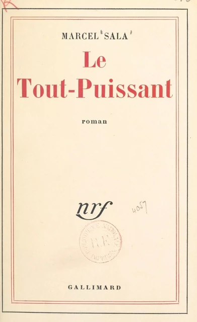 Le Tout-Puissant - Marcel Sala - FeniXX réédition numérique