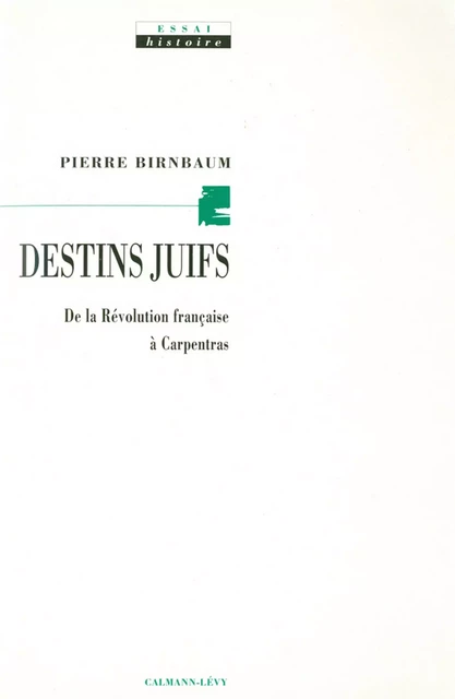 Destins juifs - Pierre Birnbaum - Calmann-Lévy