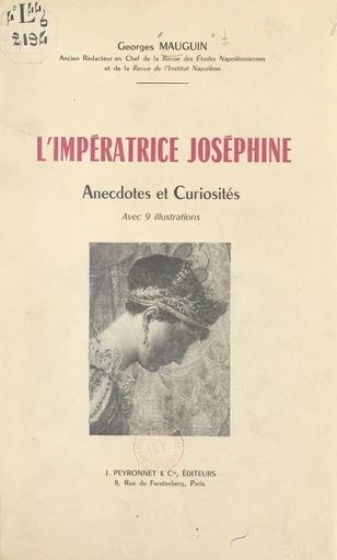 L'impératrice Joséphine - Georges Mauguin - FeniXX réédition numérique