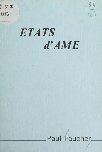 États d'âme - Paul Faucher - FeniXX réédition numérique