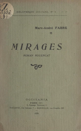 Mirages - Marc-André Fabre - FeniXX réédition numérique