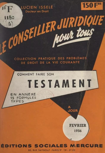 Comment faire son testament - Lucien Isselé - FeniXX réédition numérique