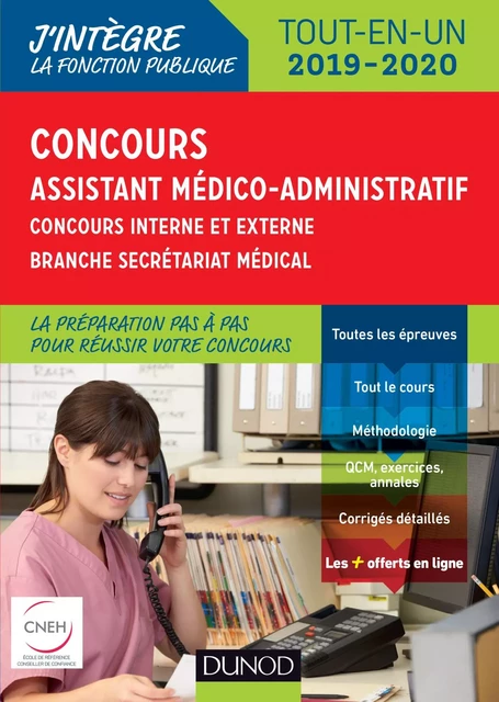 Concours Assistant médico-administratif 2019-2020 Tout-en-un Catégorie B - Clothilde Poppe, Martine Daigneau - Dunod