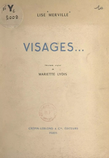 Visages... - Lise Merville - FeniXX réédition numérique