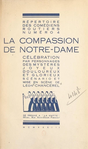 La compassion de Notre-Dame - Léon Chancerel - FeniXX réédition numérique