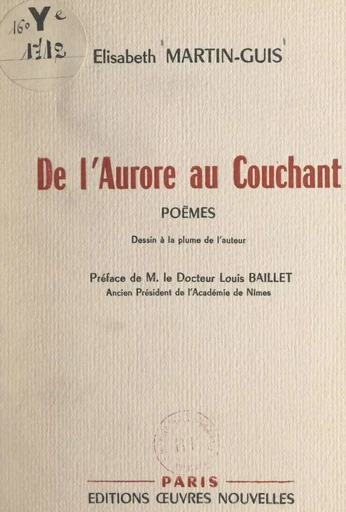 De l'aurore au couchant - Élisabeth Martin-Guis - FeniXX réédition numérique