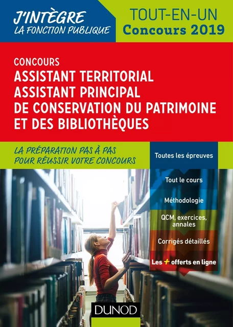 Concours Assistant territorial Assistant principal de conservation du patrimoine - Claudine Antonucci - Dunod