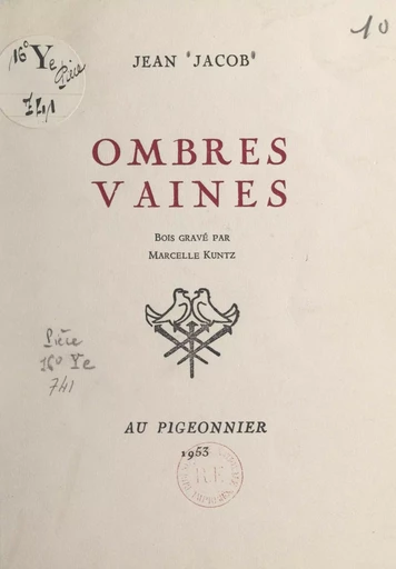 Ombres vaines - Jean Jacob - FeniXX réédition numérique