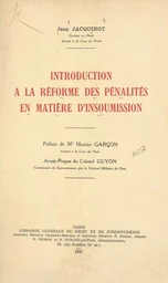 Introduction à la réforme des pénalités en matière d'insoumission