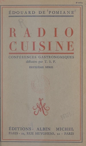 Radio-cuisine - Édouard de Pomiane - FeniXX rédition numérique