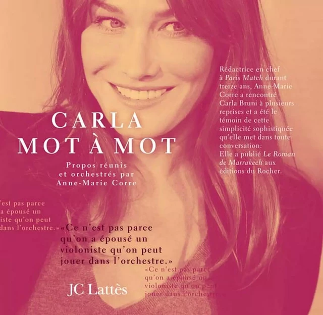 Carla, mot à mot - Anne-Marie Corre - JC Lattès