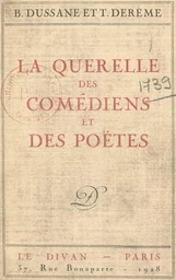 La querelle des comédiens et des poètes