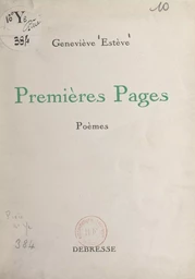 Premières pages