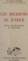 Les décisions de justice