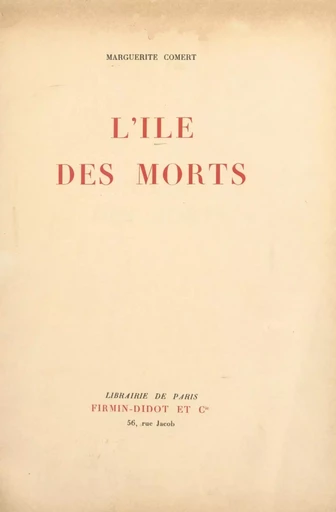 L'île des morts - Marguerite Comert - FeniXX réédition numérique