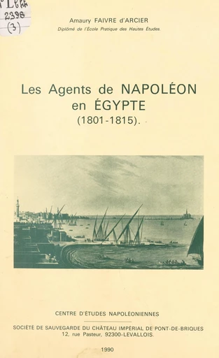 Les agents de Napoléon en Égypte (1801-1815) - Amaury Faivre d'Arcier - FeniXX réédition numérique