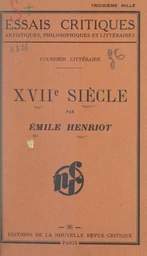 XVIIe siècle, courrier littéraire