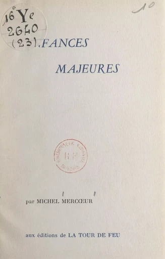 Enfances majeures - Michel Mercœur - FeniXX réédition numérique