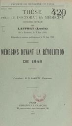 Médecins devant la Révolution de 1848