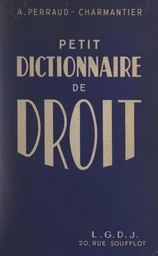 Petit dictionnaire de droit