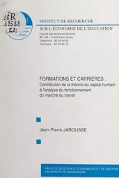 Formations et carrières