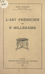 L'art phénicien du IIe millénaire