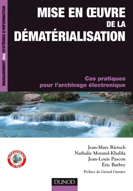 Mise en oeuvre de la dématérialisation - Jean-Louis Pascon, Nathalie Morand-Khalifa, Jean-Marc Rietsch - Dunod