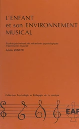 L'enfant et son environnement musical