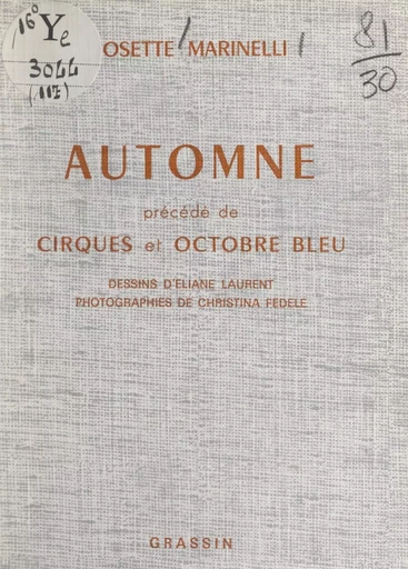 Automne - Josette Marinelli - FeniXX réédition numérique