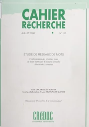 Étude de réseaux de mots