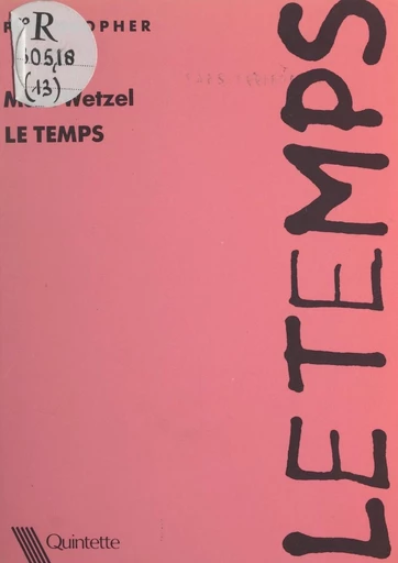 Le temps - Marc Wetzel - FeniXX réédition numérique