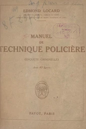 Manuel de technique policière