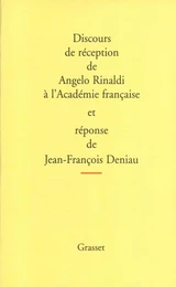 Discours de réception à l'Académie Française