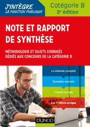 Note et rapport de synthèse