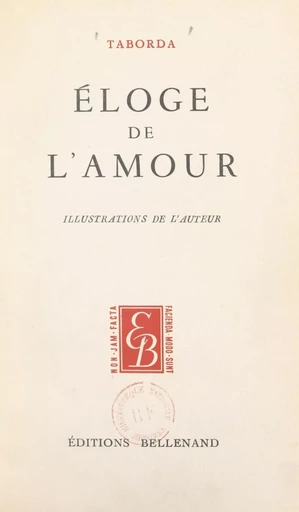 Éloge de l'amour - Raoul Taborda - FeniXX réédition numérique