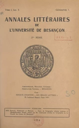 Notes de géographie urbaine comtoise et montbéliardaise