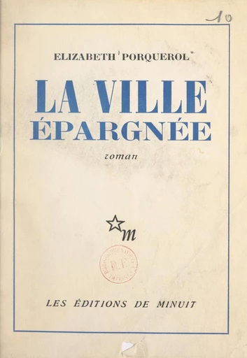 La ville épargnée - Élisabeth Porquerol - FeniXX réédition numérique