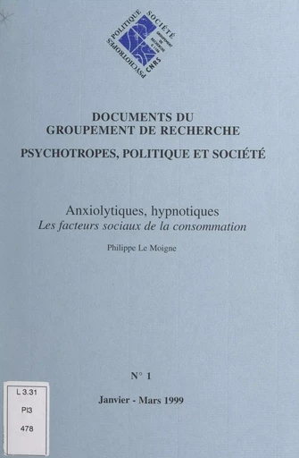 Anxiolytiques, hypnotiques - Philippe Le Moigne - FeniXX réédition numérique