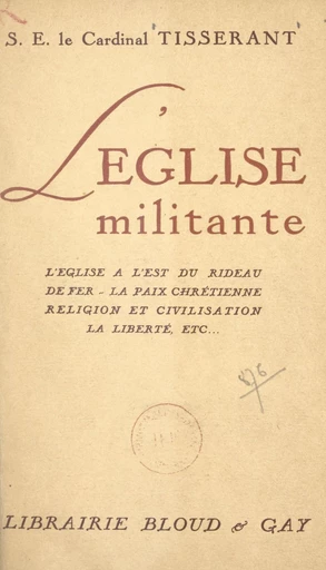 L'Église militante - Eugène Tisserant - FeniXX réédition numérique