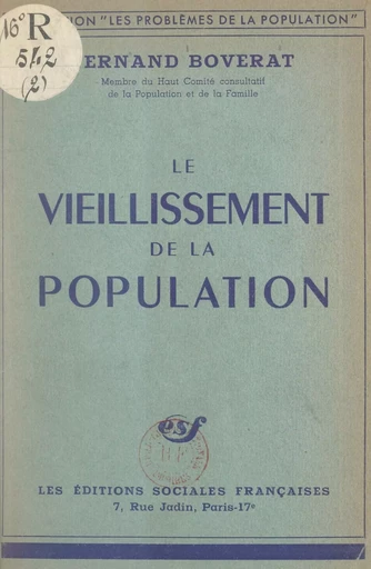 Le vieillissement de la population - Fernand Boverat - FeniXX réédition numérique