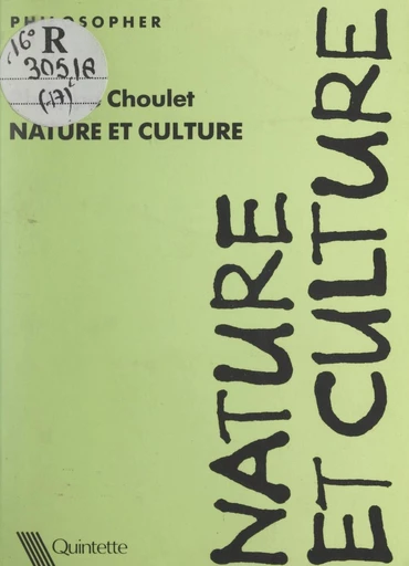 Nature et culture - Philippe Choulet - FeniXX réédition numérique