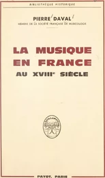 La musique en France au XVIIIe siècle