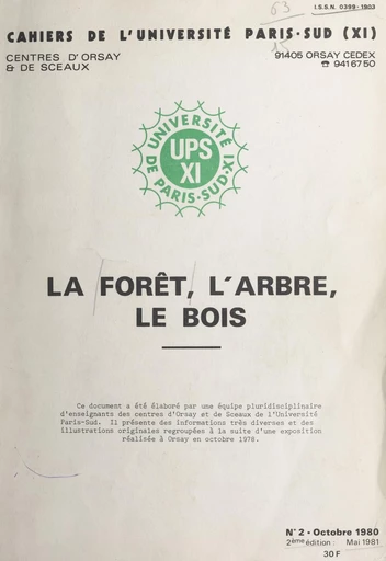 La forêt, l'arbre, le bois -  Centre juridique de Sceaux,  Centre scientifique d'Orsay - FeniXX réédition numérique